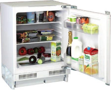 Refrigeration FLU150P Fully integrated built-under larder fridge Glass shelves uto defrost