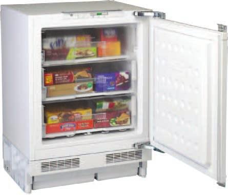 built-under freezer 4 separate compartments Manual defrost Fast freeze compartment Clear