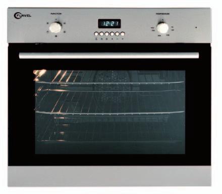 Single oven 04 FLS61FX Single electric fan oven with minute minder ENERGY CLSS -20% 65 litre capacity Fan oven 100 minute minder with audible warning Oven light 4 functions Double glazed door Large