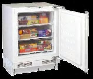 Fully integrated built-under freezer 4 separate compartments Manual defrost Fast freeze compartment clear storage