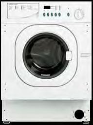 display Spin and temperature selection buttons Safety door lock Stainless steel drum 825 x 595 x 565mm 75kg BWDW1212 Fully integrated washer dryer B 1200 rpm spin 6kg wet load capacity 3kg dry load