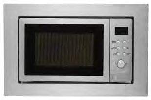trim) HxWxD perture required HxWxD 382 x 594 x 330mm 362 x 560-570 x 320mm 16kg 20 LITRE BWMC253SS Built-in combination microwave oven with grill 900W microwave 2500W convection