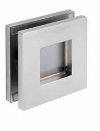 Hardware for Sliding Doors (Glass) Flush and Pull Handles Flush handles brushed for glass sliding doors of 8-12 mm glass thickness Flush and Pull Handles