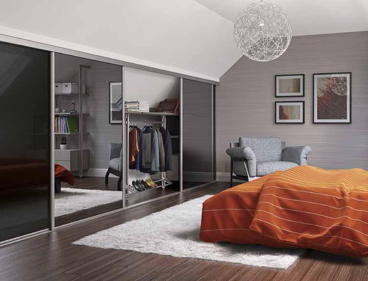 Choose from a range of single panel glass, mirror and wood options to create your own look. These doors are ideal for areas where your ceiling height is limited.