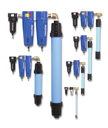 clean, dry compressed air with dewpoints as low as -40 F