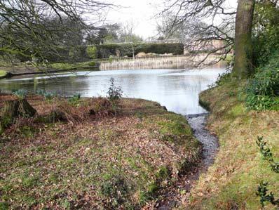 - Wall pond: the south eastern pond which is fed by a culvert under the wall from an