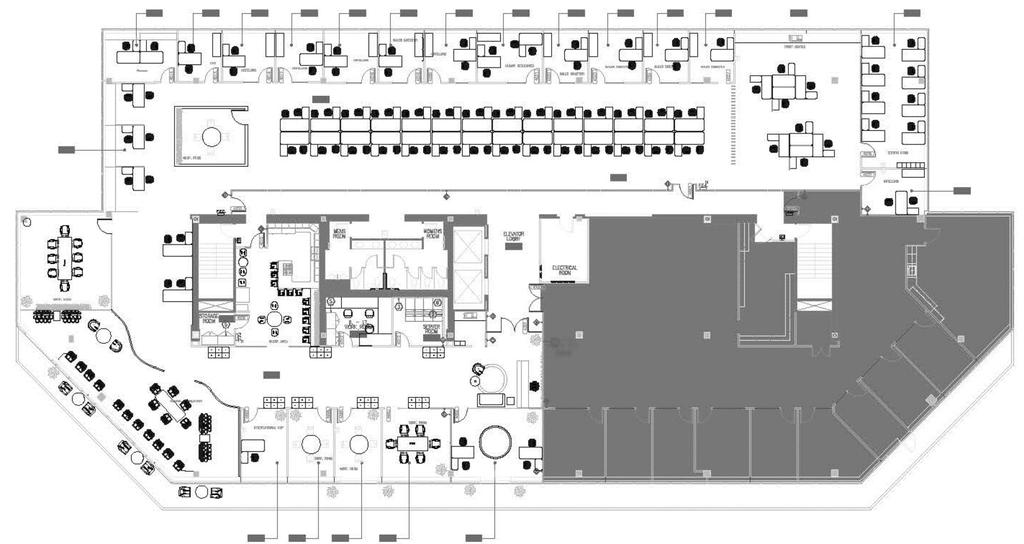 NONHIERARCHICAL OFFICE SETTING SUBSTANTIAL : FINAL FLOOR PLAN ACCOUSTICAL BARRIERS