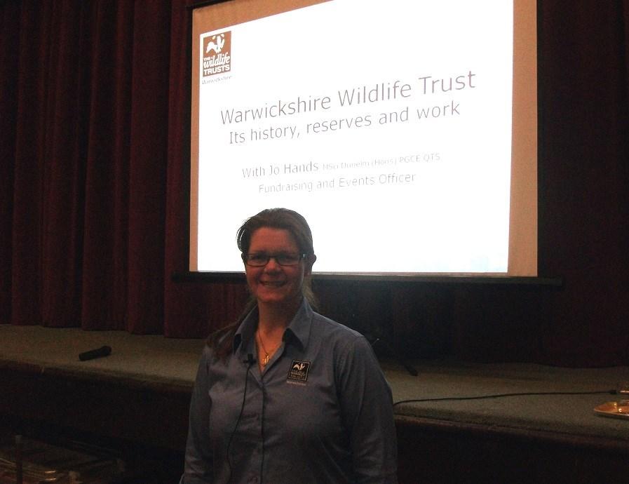 March 2017 Meeting Wildlife in Warwickshire Jo Hands of the Warwickshire Wildlife Trust spoke to us about the activities and Nature Reserves in Warwickshire.