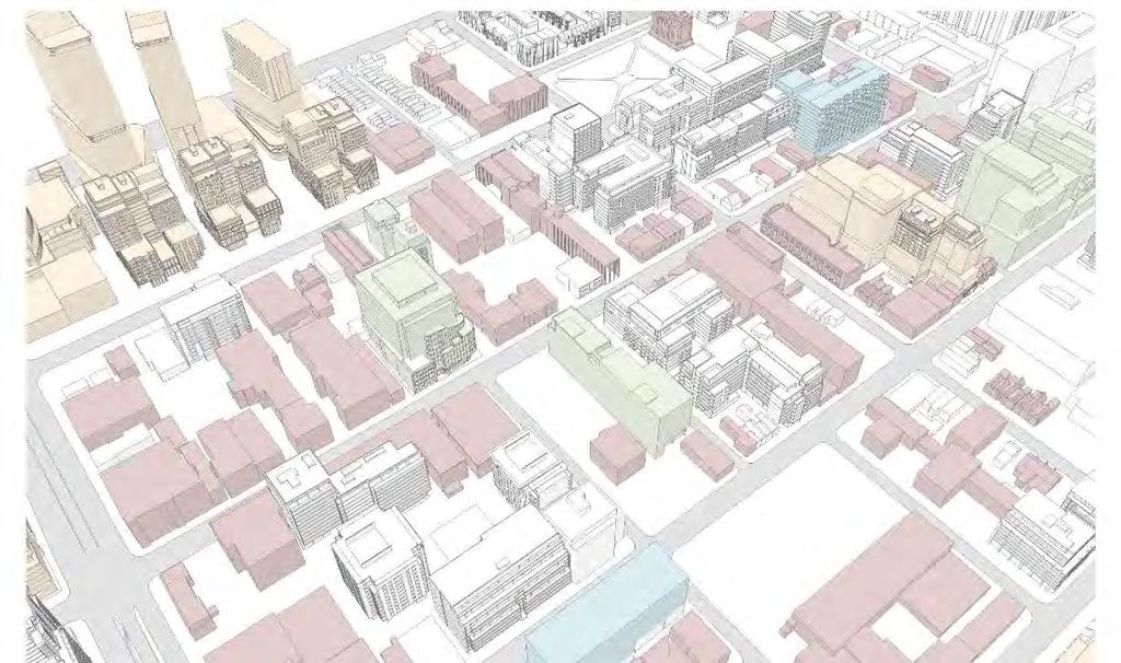 SAMPLE CHARACTER AREA KING STREET BATHURST TO SPADINA CONTRIBUTING PROPERTIES UNDER CONSTRUCTION PROPOSED APPROVED Key Characteristics Cohesive concentration of contributing properties provides