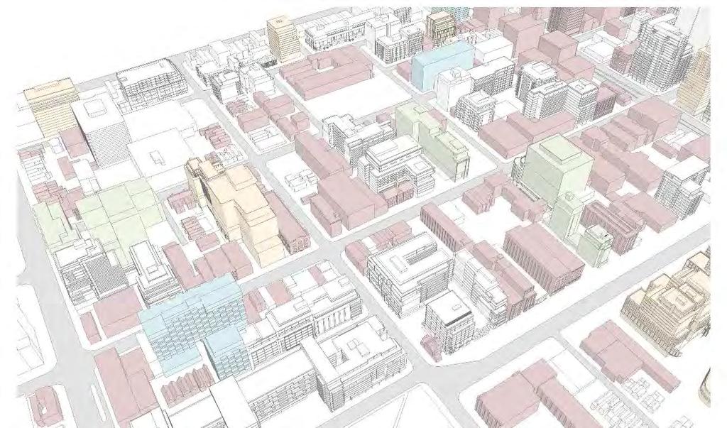 SAMPLE CHARACTER AREA KING STREET BATHURST TO SPADINA CONTRIBUTING PROPERTIES UNDER CONSTRUCTION PROPOSED APPROVED Potential Guidelines for Infill and New Construction Require mid-rise buildings with
