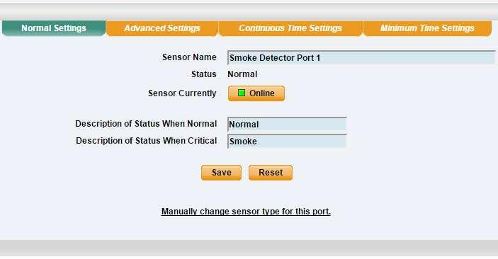 Now click the Save button. As we can now see the Smoke Sensor is Online and is in the Normal state.