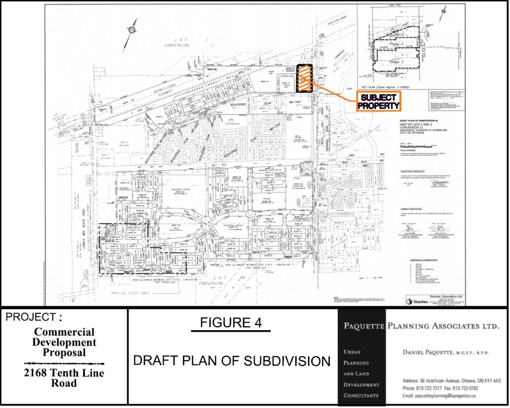 4. Proposal The proposal calls for the construction of a commercial facility being approximately 4600 square meters in gross floor area and providing surface parking for 230 cars.