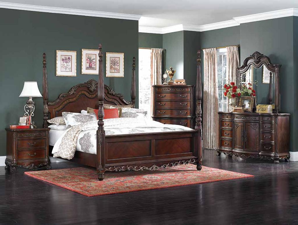 DERYN PARK COLLECTION Walking into the bedroom that is occupied by the Deryn Park Collection immediately displays your love of the traditional aesthetic.
