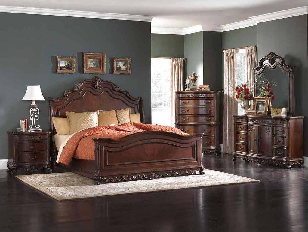 With two bed options A graceful sleigh bed or stately poster bed the collection allows you the flexibility to fit the scale of your bedroom and the design to accommodate your