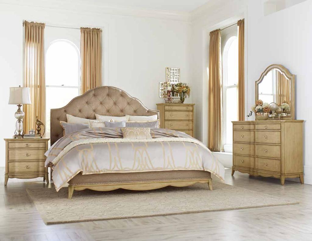 75H 1912-9 40.75 x 18 x 60.5H Oak solid moldings on bed and case pieces ASHDEN COLLECTION The Ashden Collection creates visual interest with sophisticated modern traditional accents and elegant lines.