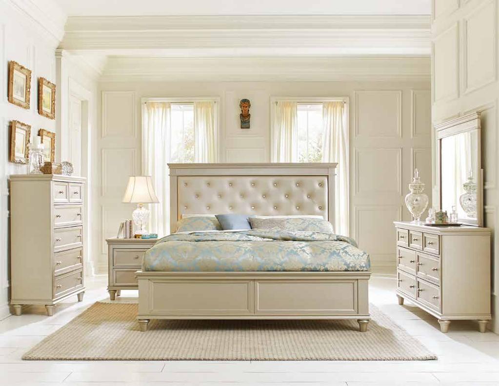 With each of the aforementioned elements, subtle glamour will be achieved in the design of your elegant bedroom. 1928-1 Queen Bed HB: 63.25H FB: 20.