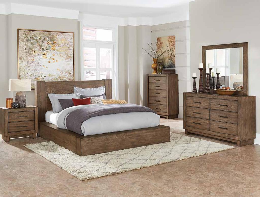 Korlan COLLECTION Clean, contemporary styling is a unique feature of the Korlan Collection. The ultra-low profile bed features wide side rails and footboard to achieve a true platform effect.