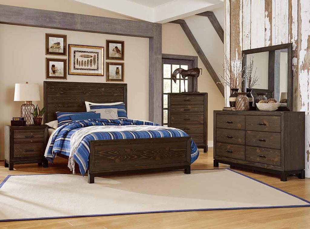 Branton COLLECTION The rustic modern look of the Branton Collection is a unique choice for your bedroom.