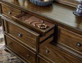 75H 1722-5 Dresser, Hidden Drawer 66 x 18 x 40H 1722-6 42 x 2 x 37H 1722-9 40 x 18 x 58H Hidden drawer in night stand and dresser Narcine COLLECTION Classic