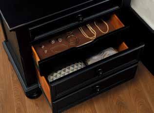 storage drawers of the footboard provide a more visible means of additional storage capability.
