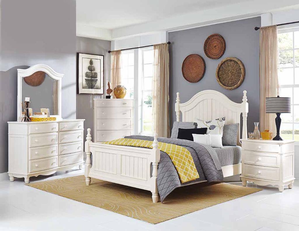 Inglewood Collection is presented in a deep cherry finish and features two mirror options to complement each bed swivel or rectangular stationary mirror.