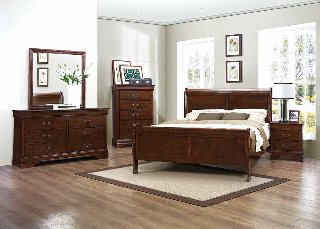 Mayville COLLECTION Traditional in design and modest in scale, the elegant Mayville Collection takes its design inspiration from the classic Louis Philippe styling.
