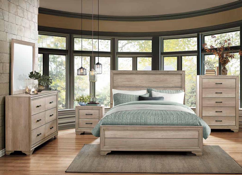 Lonan COLLECTION With a hint of weathering so popular in industrial styling, the Lonan Collection will fit into the rustic contemporary aesthetic that you look to achieve in your bedroom.