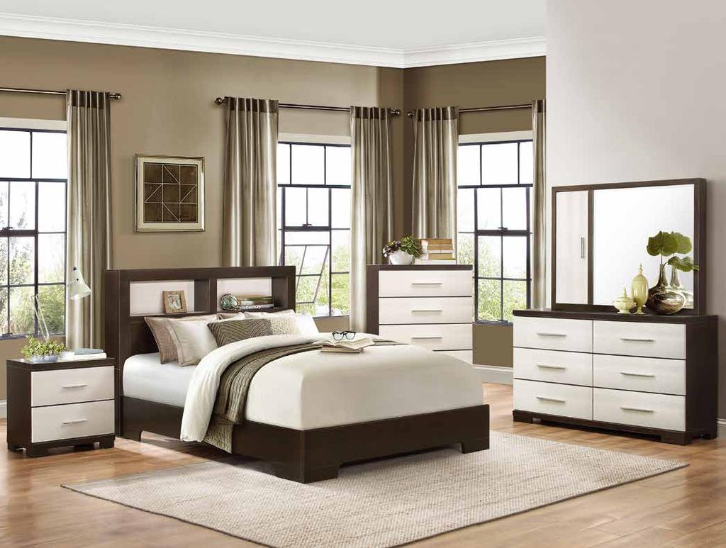 Pell COLLECTION Ultra-modern from the straight lines that defines the profile to the two-tone espresso and white finish, the Pell Collection is a stylish choice for your bedroom.