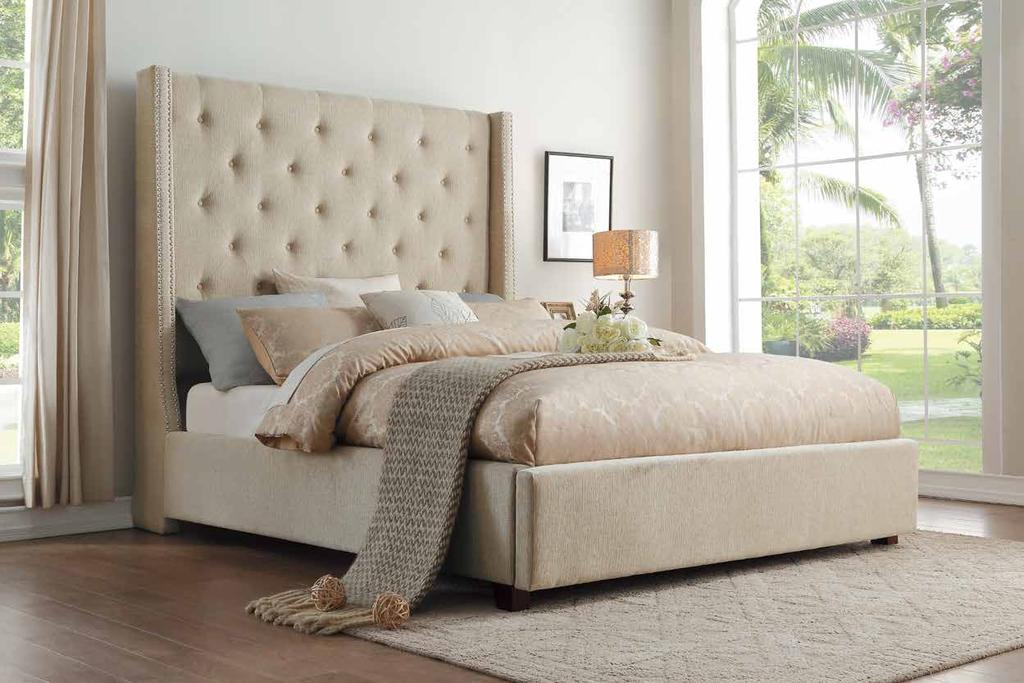 5877BR-1 5877BR-1DW Queen Platform Bed HB: 67H FB: 15H Also Available in FULL, Eastern