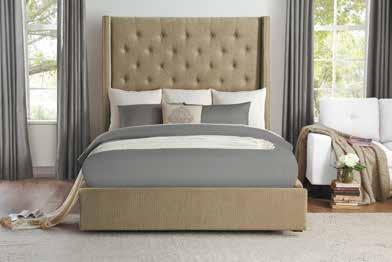 5877BE-1 5877BE-1DW Beige 100% polyester Queen Platform Bed Also Available in FULL,