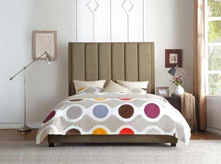 5876BE-1 5876BE-1DW Beige 100% polyester Queen Platform Bed Also Available in FULL,