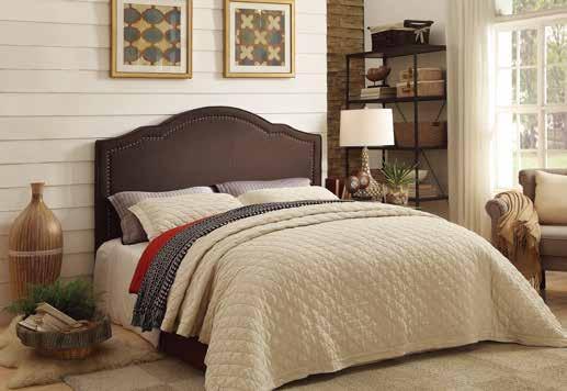 headboard only BALDWYN COLLECTION A rolled and tufted headboard provides