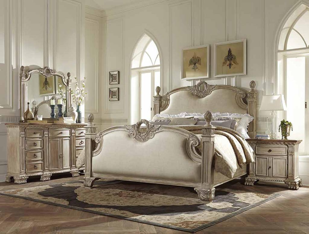 ORLEANS II COLLECTION 2168WW-1 Queen Bed HB: 71.75H FB: 45.