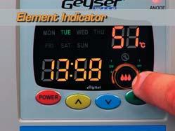 Display Element indicator The element indicator shows the user when the element is switched on.