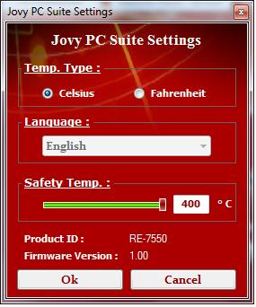 Machine firmware version Interface Language English/ Chinese Safety