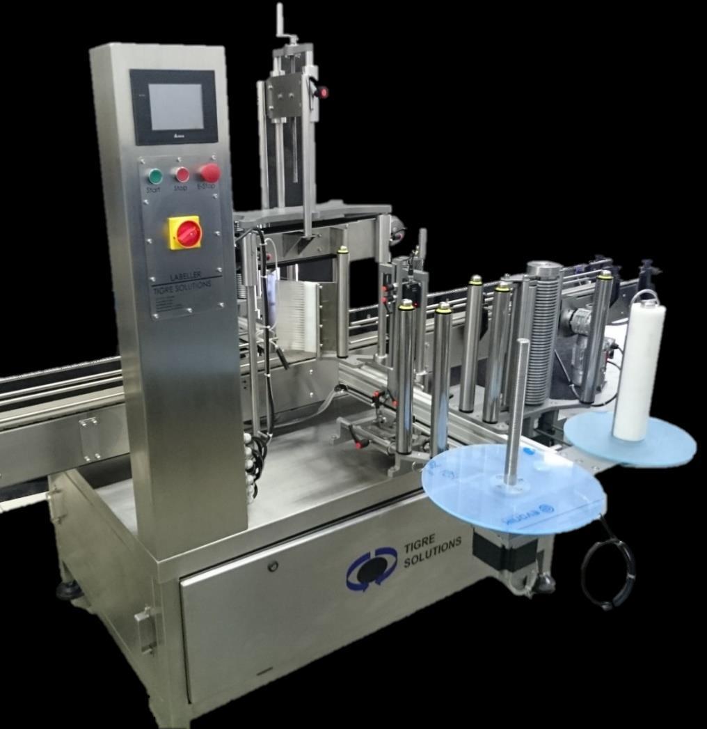 Labelling Self-Adhesive Labelling Machine We manufacture a fully automatic labeller to label your containers. The labeller will apply a self-adhesive label onto your container.