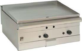 4Kw) 40Kg 605 UGG4P/UGG8P - LPG Gas Griddles Mounted on 50mm 2 box section Polished plates to ensure good heat distribution and retention Stainless steel Flame failure fitted 1 /2 BSP connection
