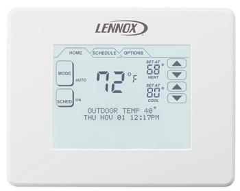 ComfortSense 7000 Series Easy-to-use touchscreen thermostat Comfort at your fingertips Lennox ComfortSense 7000 Series touchscreen thermostat makes controlling your home s comfort so simple!
