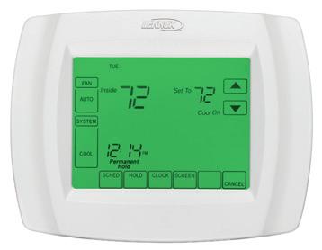 ComfortSense 5000 Series Programmable touchscreen thermostat Effortless, efficient temperature control Menu-driven programming screens with flashing prompts and up-and-down arrows allow you to easily