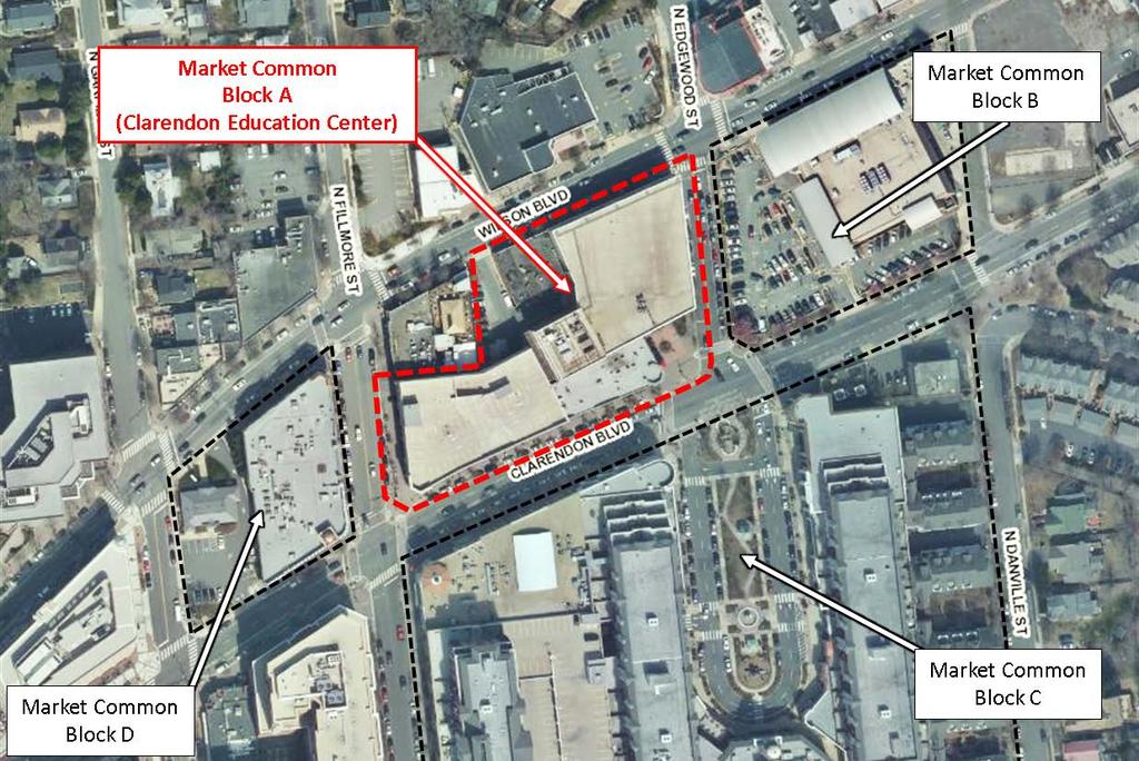 Page 6 Site Location Existing Development: The site is occupied by the Clarendon Education Center building, which was originally a Sears Department store built in 1942, and formerly an Arlington