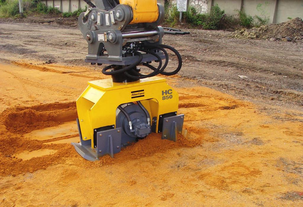 Compactor attachments Hydraulic compactors are designed for compacting soil, trenches and embankments, as well as driving in and pulling out posts and formwork.