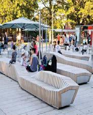 active mix of uses around open space to support all-day