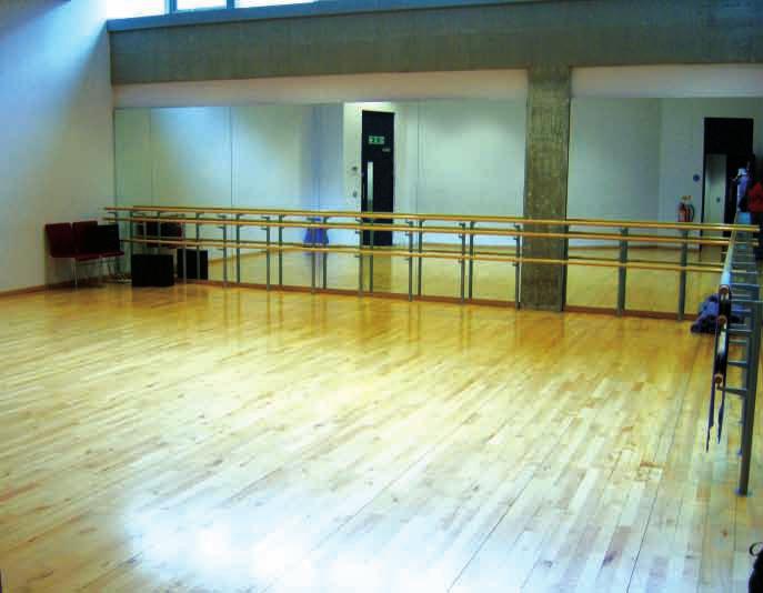 Dance Studio SECOND FLOOR With mirrored walls, ballet bars and sprung dance floor, the Peepul Dance Studio is a versatile