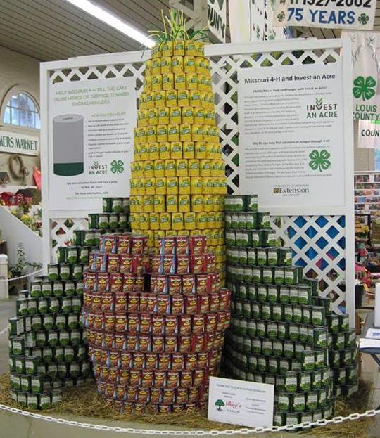 Missouri State Fair With support from Bing s Grocery Store and MU architectural studies students, Missouri 4-H built a canned food sculpture