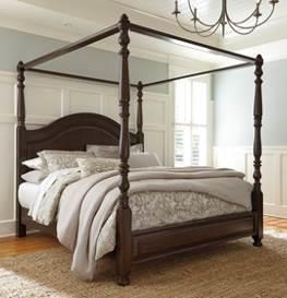 (56/58) Cal King Bed (58/94) Queen Panel Bed (54/57) Solid Wood B669 Lavidor (Ashley Millennium HS Exclusive) Traditional classic bedroom in a beautiful chocolate brown finish