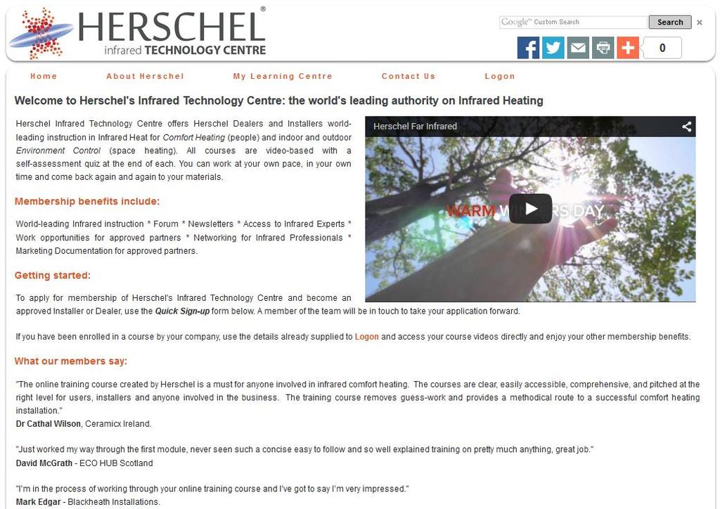 More information Apply for (free) membership of Herschel s Infrared Technology Centre where we provide online training and