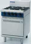 GAS OVEN RANGES Model Hob Dimensions Gas Price (exc. VAT) Options Power kw 600mm GAS RANGE STATIC OVEN - 1/1 GN G504D 37.