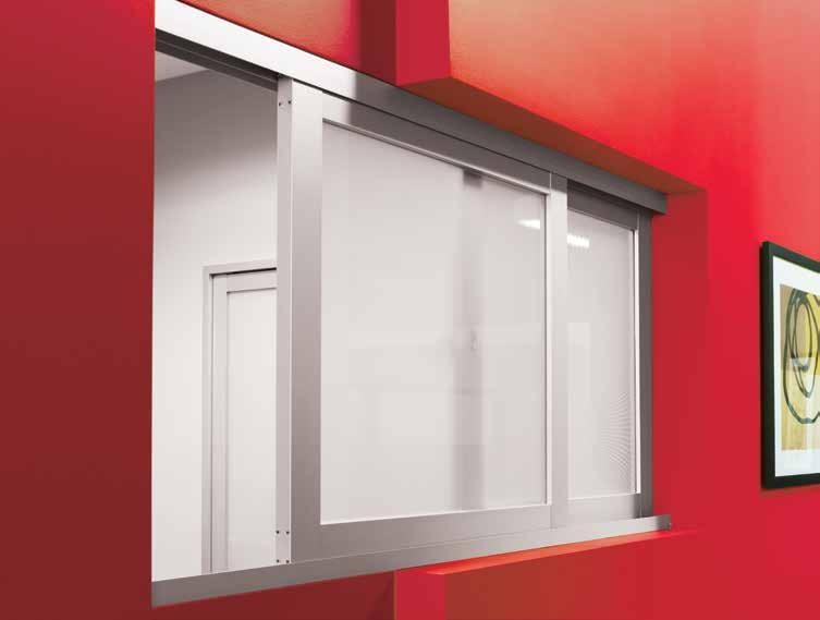 PASS THROUGH WINDOWS Create a professional reception area with our sliding glass pass-through windows.