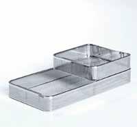 Select from two types of lids for full utilization of the trays: Lid with snap-on locking. Lid with handle for placement inside the tray.