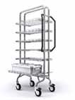32 Goods carriers Getinge SMART Open distribution trolley (DTO) The DTO is an open distribution trolley as well as a mobile storage unit for wire baskets and containers.